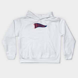 Boston Pennant - White Kids Hoodie